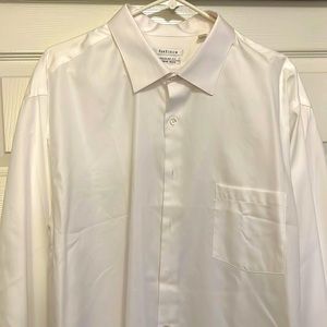 Van Heusen 18-18.5 (XXL) 36/37 Regular Fit Extreme White Dress Shirt